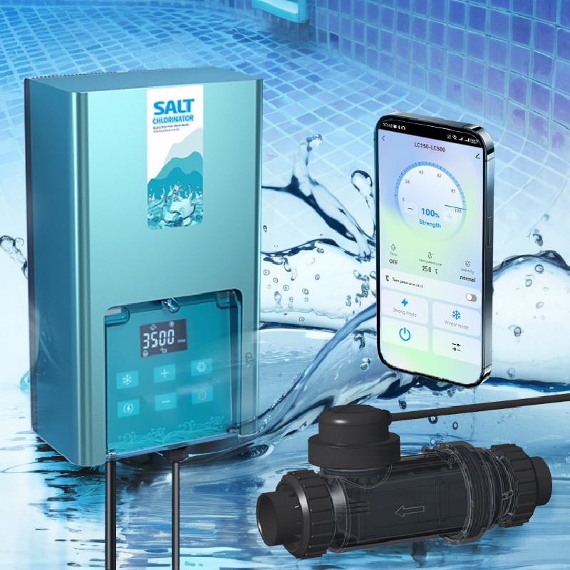 次氯酸钠发生器分体式盐氯机泳池盐氯发生器大克数远程控制跨境