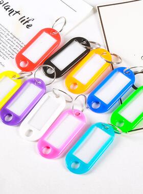 Plastic key tags, keychains, hotel room number tags, classif
