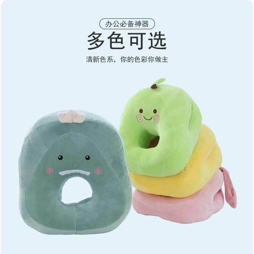 卡通毛绒睡觉抱枕学生午休睡觉趴枕办公室午休少儿午睡枕
