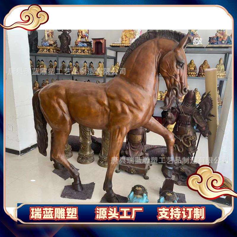 大型纯铜马雕塑 铸铜八骏马奔马广场马 铜雕马踏飞燕景区园林摆件