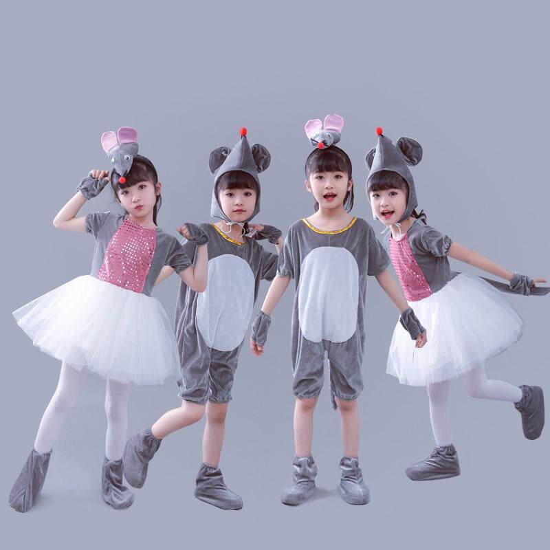 儿童老鼠动物演出服装小老鼠吃辣椒表演服舞台小兔子小白兔猫咪服