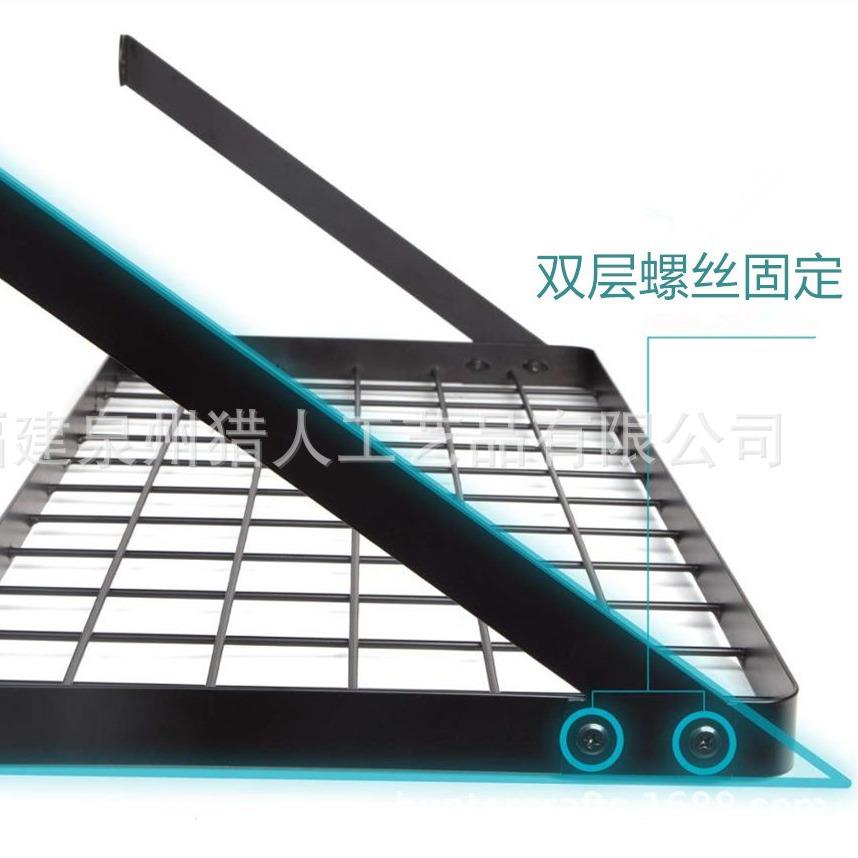 新款黑色简约带挂钩厨房铁艺置物架厨房壁挂式锅架