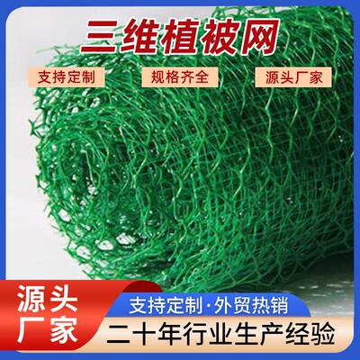 三维植被网聚乙烯EM2EM3园林绿化护坡用三维复合绿色土工网