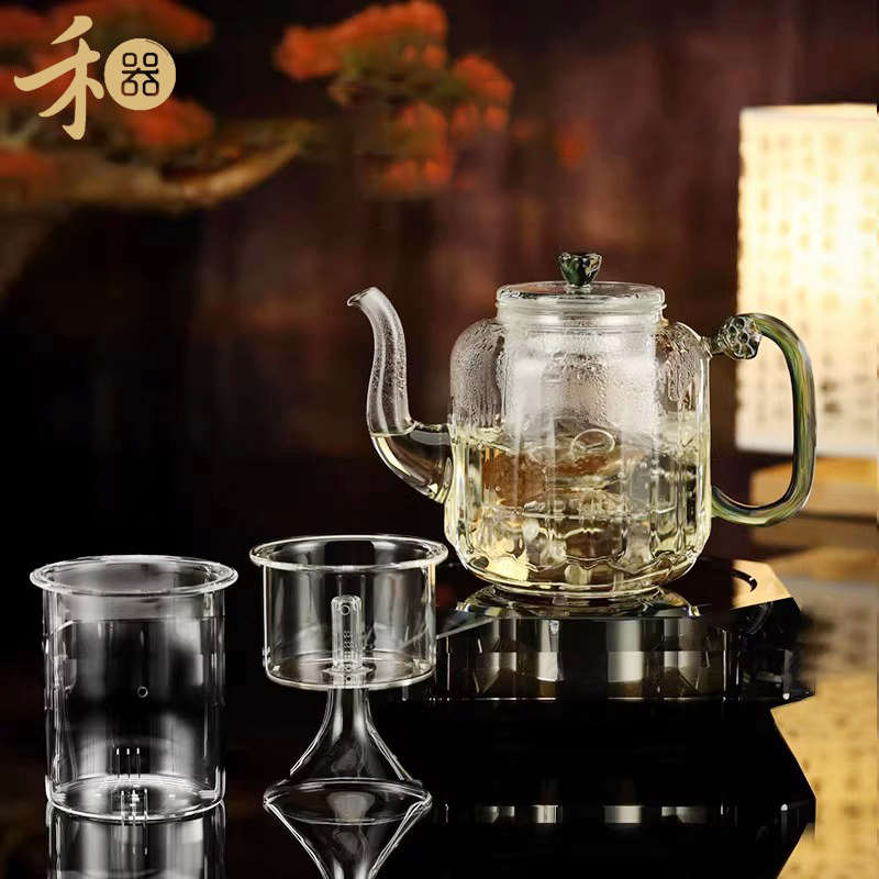 【禾器官方店】禾器莲君壶玻璃煮茶壶大号电陶炉专用烧水壶煮茶器