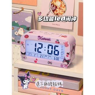 小闹钟学生专用起床神器儿童强力叫醒女孩高颜值充电钟表电子时钟