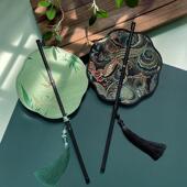 古风腰扇可卷小号迷你短柄可携式 儿童彷宋古代扇子中国风团扇 女式