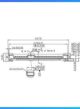 安费诺 PSAS4M3130061TR SAS PCIE4.0 8639 68P 立贴 U.2公座 HSD