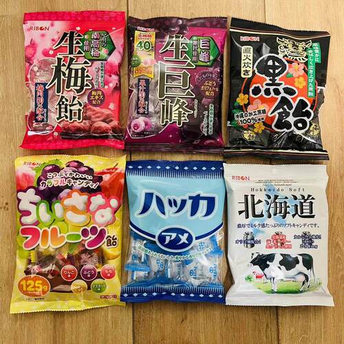 日本进口零食理本RIBON生梅饴糖梅肉50%梅子夹心 巨峰葡萄味喜糖