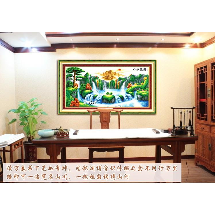 百家好印花大十字绣2全山水画205新款线绣客582八方厅风聚景宝盆2