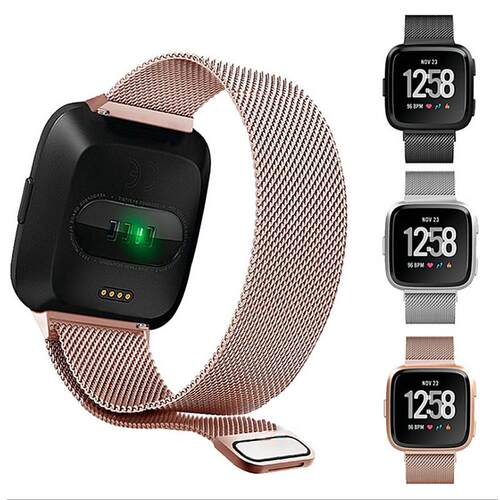 Fitbit Versa 2 3 4 Lite Sense Band Metal Strap For Fitbit Ve