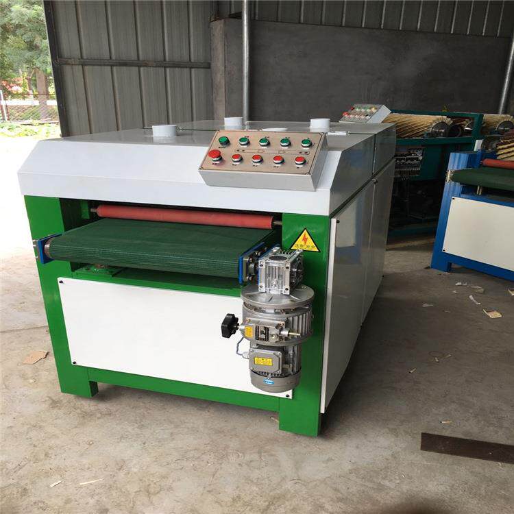 全自动木工板材抛光机板式家具毛坯打磨砂光机600型木纹拉丝机器