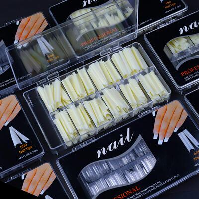 500 Artificial French False Acrylic Nail Art Tips Full Cover