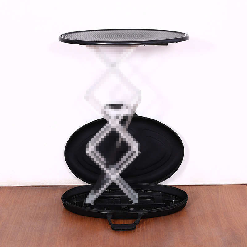 便携式接待桌椭圆形拍拍自动升降广告促销台可折叠广告促销台设计