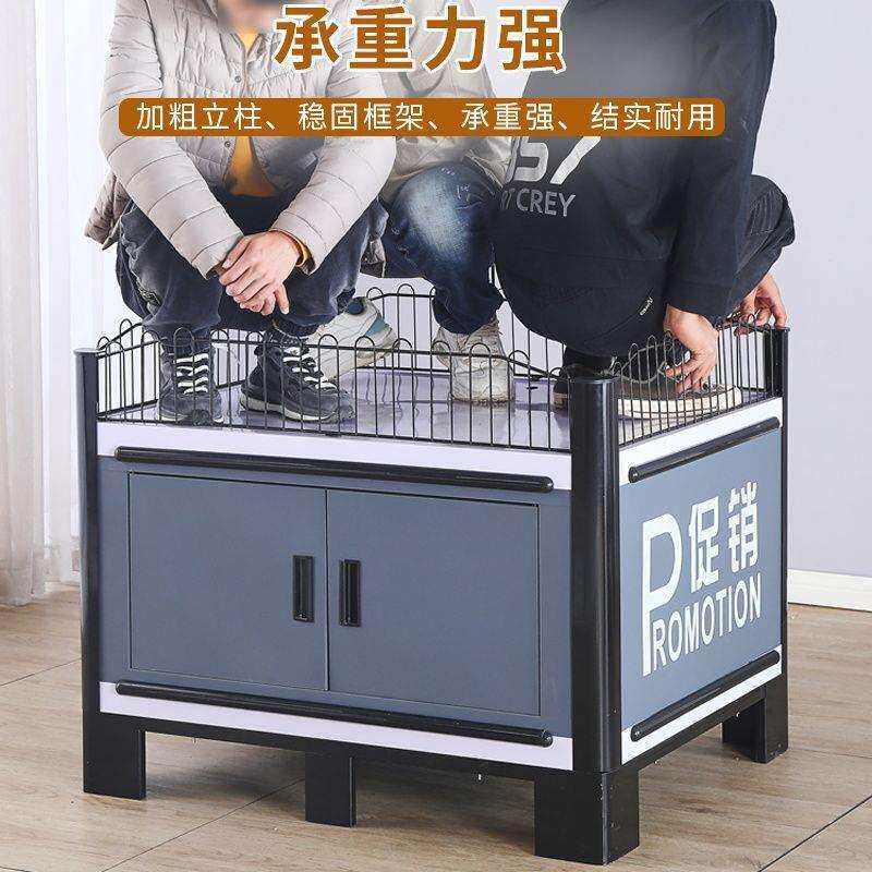 超市促销展示台货架展示架水果地推正方形中岛柜加油站促销车摆摊