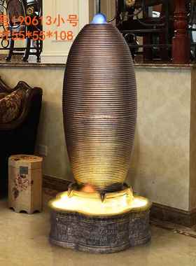 新款中式流办水喷泉循环景观客厅风水球玄关招蛋公财室装水饰加湿