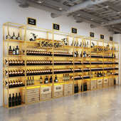 北欧红酒柜酒庄落地靠墙铁艺发光酒架置物架餐厅葡萄酒收纳展示架