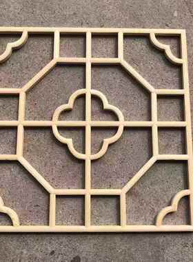 纯方形花窗客花格实木工东阳JCF木雕镂空手雕花板中式仿古厅吊顶