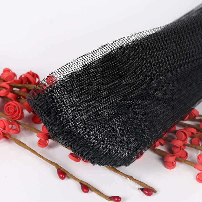 0.6-4cm黑白色弹力网细软纱网弹性网带拉丁舞蹈裙摆马尾服装辅料