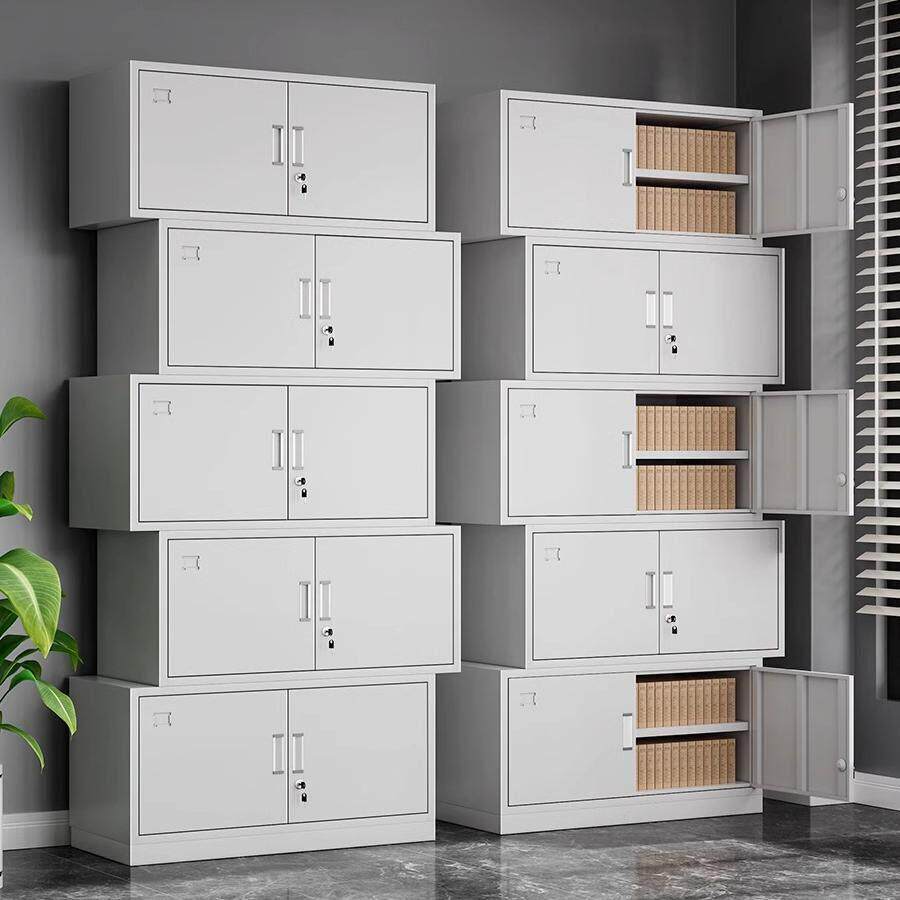 拆装两件式五节铁皮柜文件柜办公室储物资料柜带锁凭证顶柜档案柜