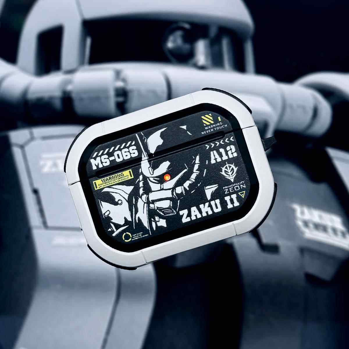 CASEWAFEE原创扎古MS06S黑白高达吉翁机甲对灯AirPodsPro2代耳机套AirPods4代耳机壳3代保护套软壳Pro保护壳