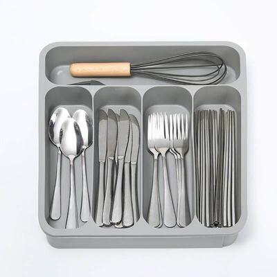 Cutlery Storage Tray Expandable Tableware Organizer Spoon Fo