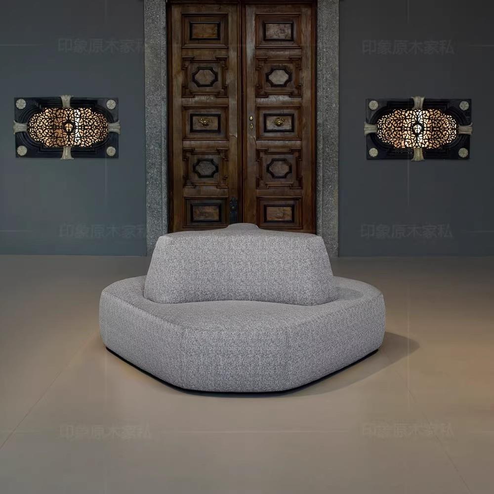 双面坐沙发酒店大堂休息区设计师极简图书馆工作室高背双向沙发