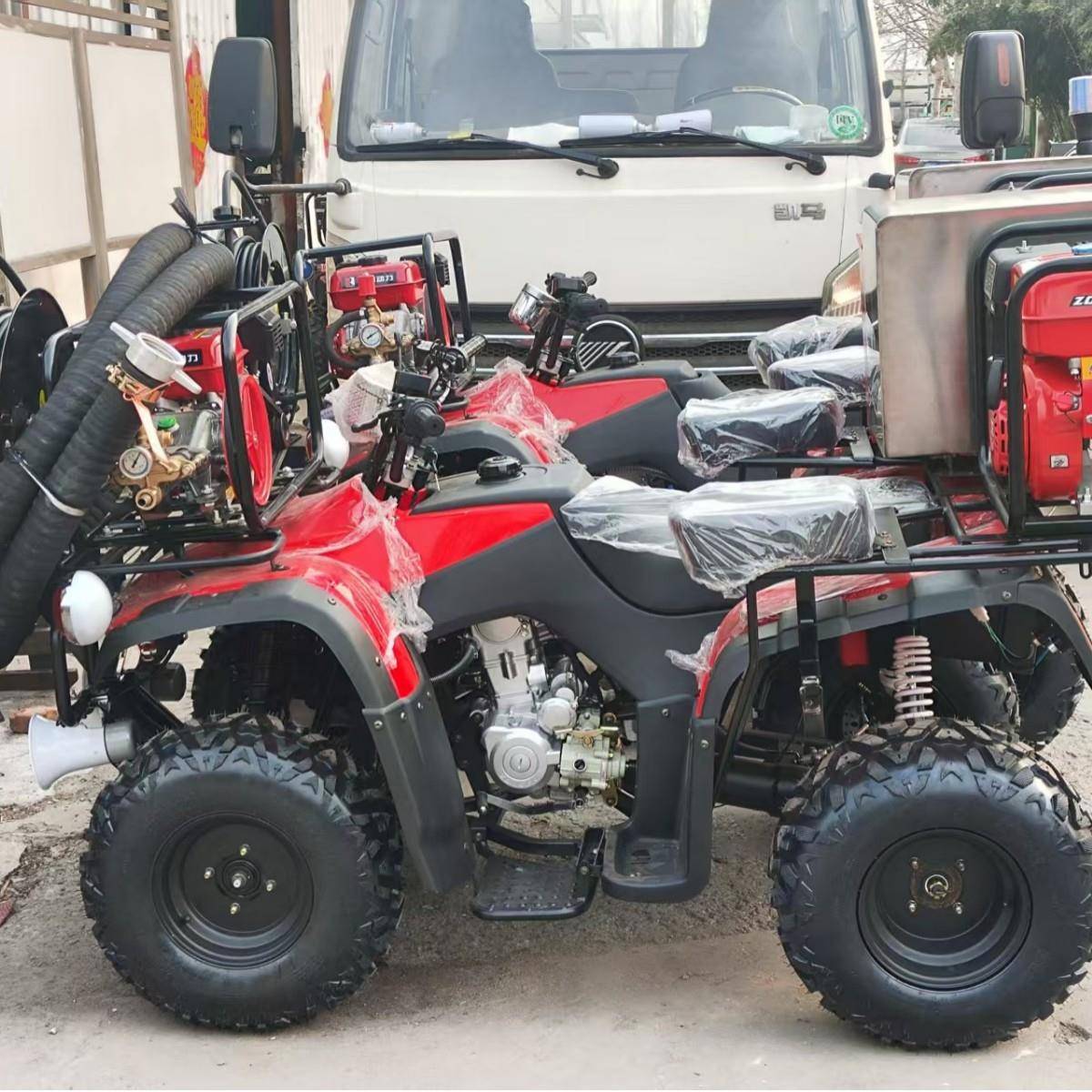 四轮把式消防摩托车棚款ATV250全地形越野多功能小型沙滩消防车