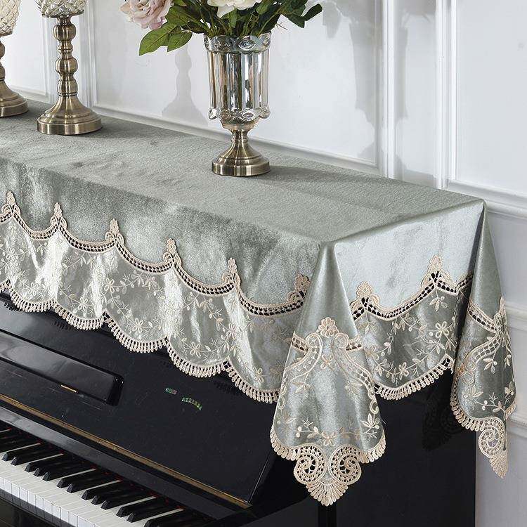 现代简约钢琴罩半罩新款钢琴巾全罩防尘钢琴凳套罩北欧钢琴布盖布