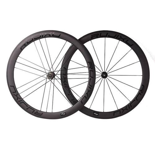 锐杰逊碳纤维超响700C 框高50 60G3编法V/C圈刹公路轮组