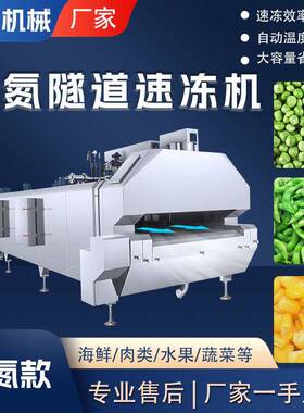 大型豌豆隧道式速冻设备商用玉米粒液氮隧道速冻机果蔬低温速冻机