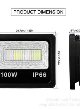 BUY1厂家直销园100w投光灯庭院隧道灯l0ed广告桥梁广场公0w投光灯