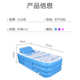 S型三层折叠泡澡浴缸成人家用加厚可拆分洗澡靠背足浴充气泡澡桶