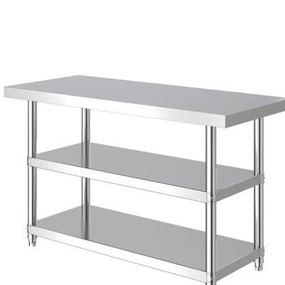 304不锈钢物架作台XDZ三层房操作台工作厨桌打荷置台打包台面拆工