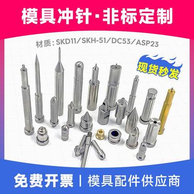 定做精密冲压件顶针SKD11冲针扁顶针镶针冲头撞针钨钢模具零配件