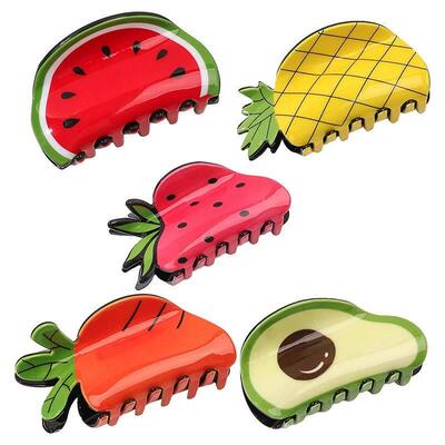 Cute Summer Vegetable Fruit Hair Clip Watermelon Carrot Stra