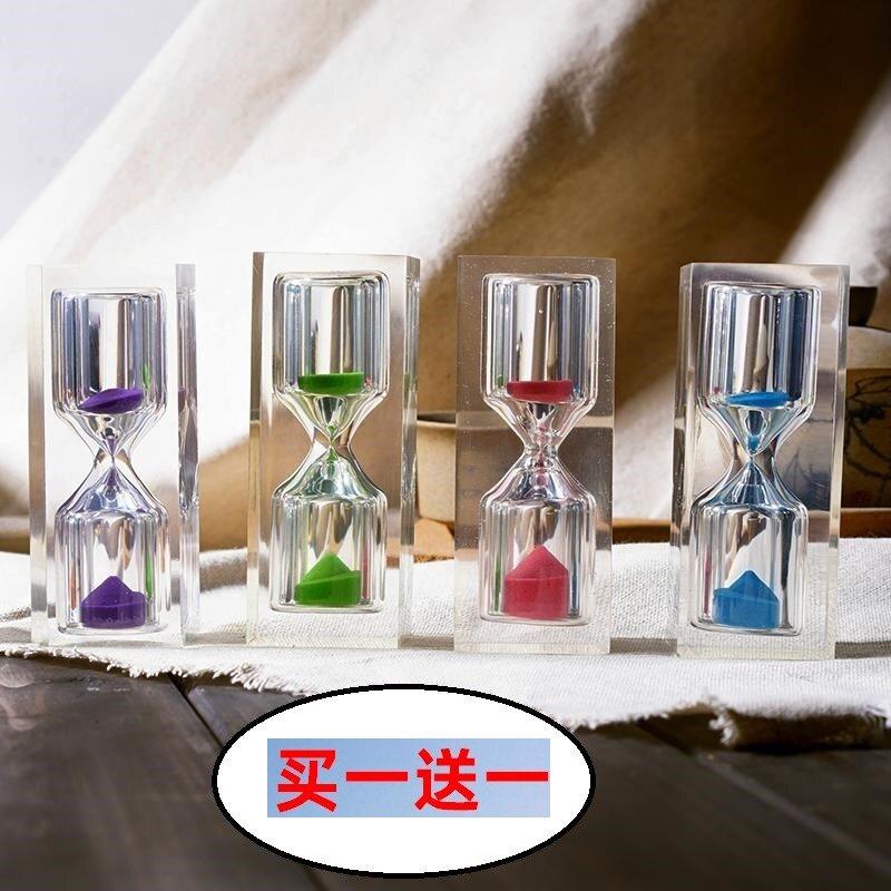 创意防摔节礼物儿童刷牙计时器3分钟沙漏树脂透明摆件促销礼品
