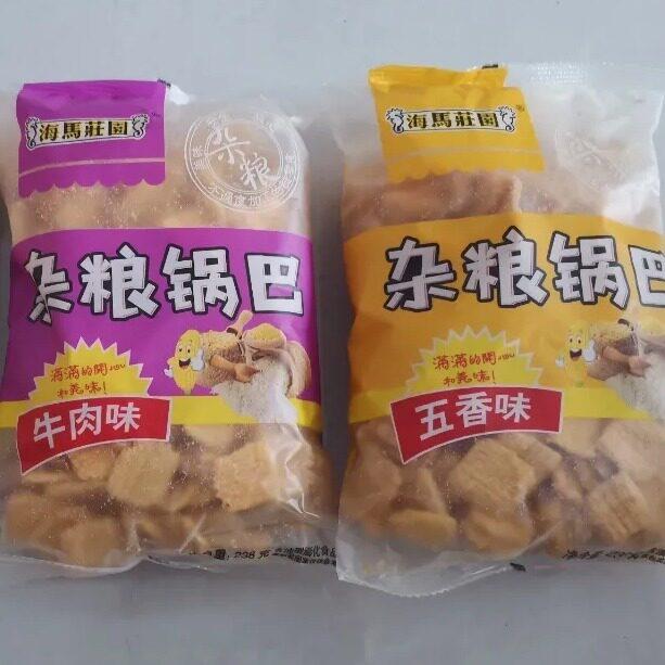 速发现货特价杂粮海马庄园锅巴粗粮锅巴牛肉味一整箱小零食管饱零