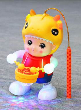 中秋灯笼儿童手提发光音乐福娃奶国潮龙宝小孩新年元宵节卡通花灯