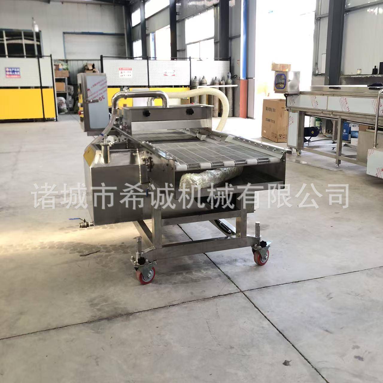 鸡米花鱼排上粉油炸前处理设备裹粉油炸线核心设备连续式淋浆机
