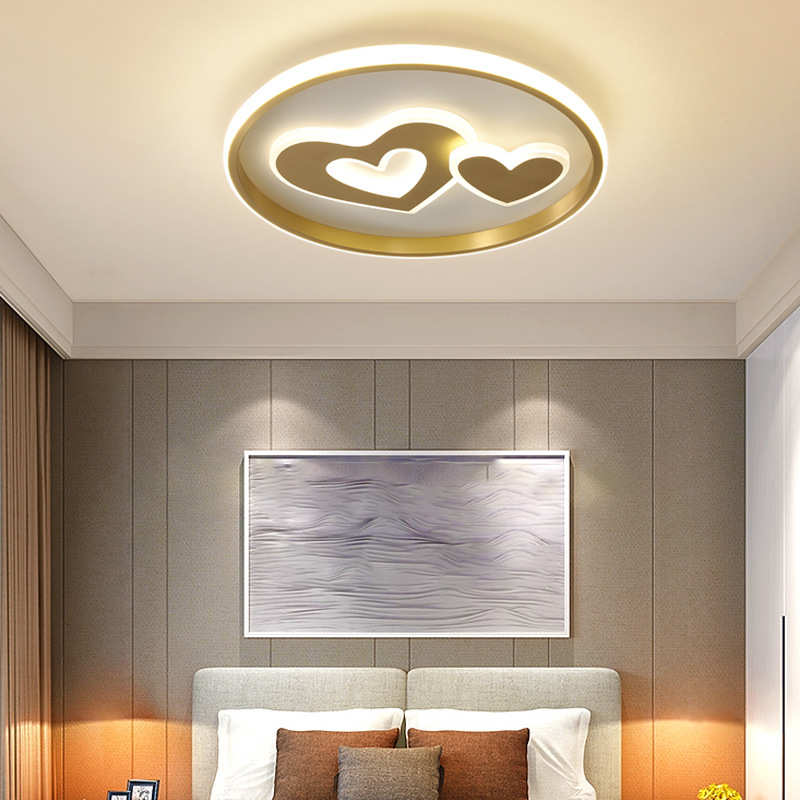 全铜客厅吸顶灯现代简约北欧房间超薄极简创意圆形书房主卧室灯具