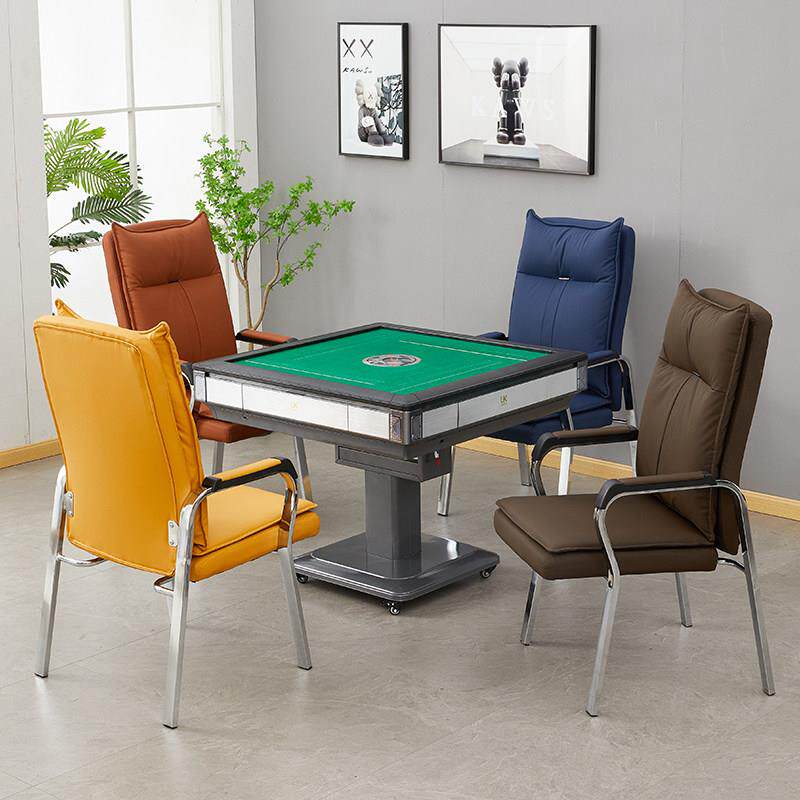 格子棋牌室专用椅麻将椅专用椅高靠背无障碍豪华简易家用麻将凳四