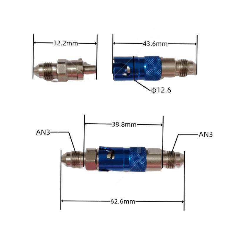 摩托车配件油管接头卡钳AN3断油器 电摩竞赛制动卡钳通用快拆接口