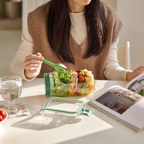 现货密封沙拉罐Salad Pod,Vertical Layering Salad PodBuilt