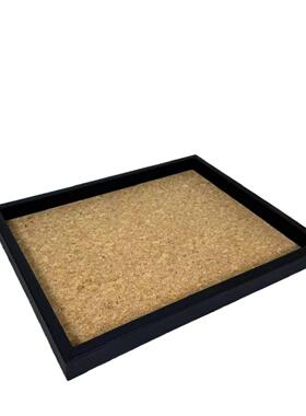 新中式首饰玄关木纹皮盘子茶盘高档木制皮革香薰托盘首饰盒高级摆