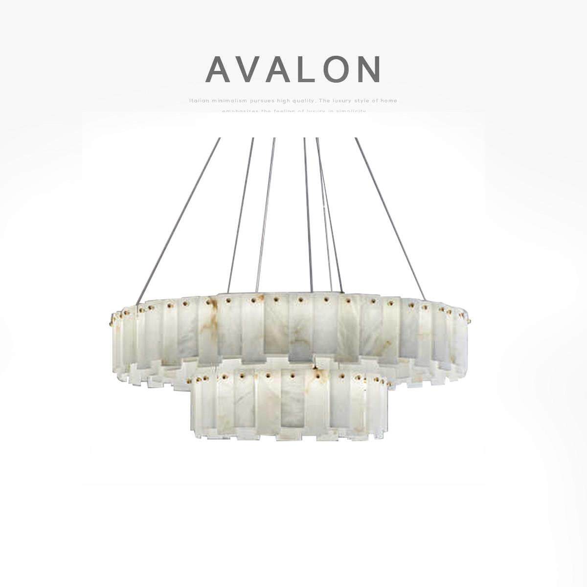 全铜西班牙天然云石客厅吊灯现代简约大气高档轻奢餐厅大厅卧室灯