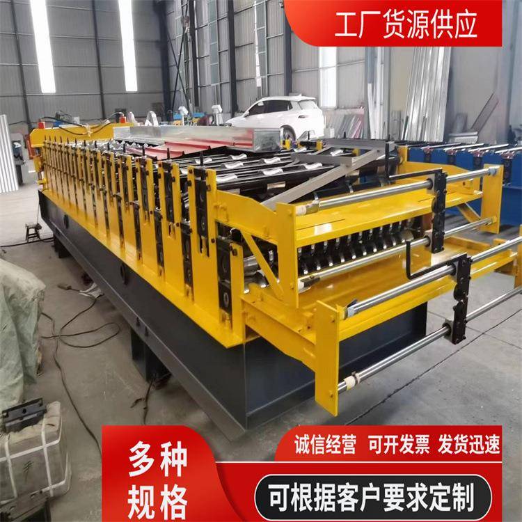 双层压瓦机彩钢瓦设备铁皮瓦机器金属冷弯成型机彩钢双层压瓦机