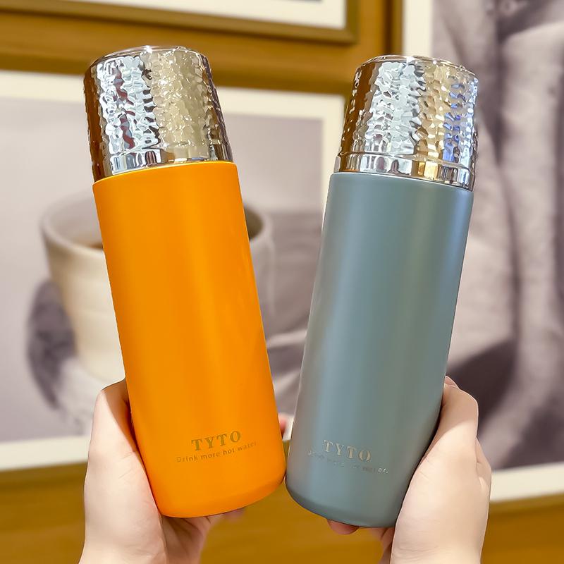 高档焖茶杯316不锈钢男车载便携保温杯大容量真空内胆杯盖可喝水