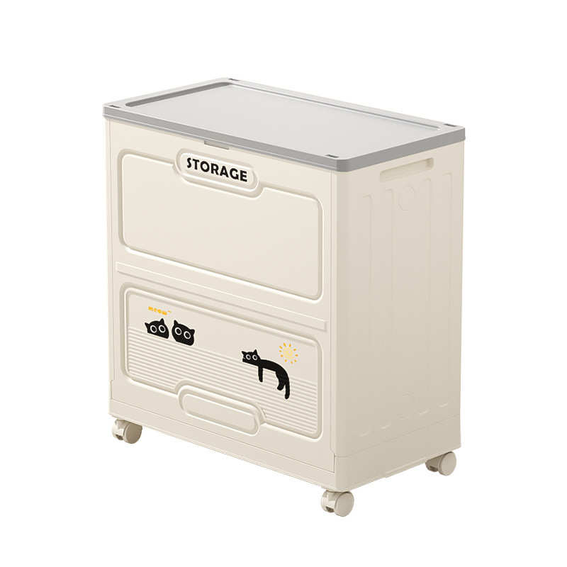 双开门衣服收纳箱大容量超大家用翻盖整理箱带轮掀盖式被子储物箱