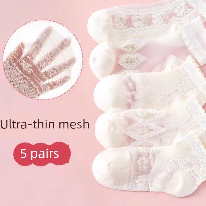 采购产品女孩袜夏季棉质超薄水晶袜儿童的薄网袜冰袜女孩夏季薄袜