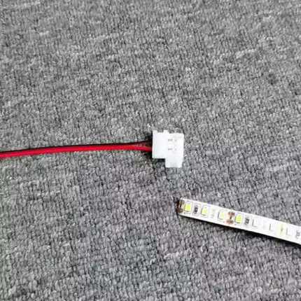 led低压贴片灯带免焊接头卡扣连接线2835/8mm 5050连接器焊线转接